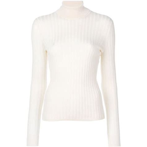 gucci white turtleneck|Striped wool turtleneck sweater in ivory .